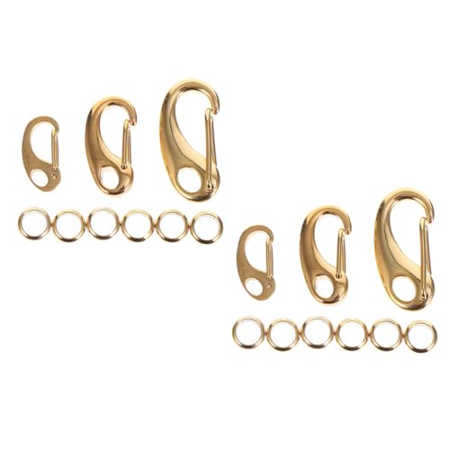 GALPADA Edelstahl Karabinerverschluss mit Schlüsselringen für DIY Schmuck Langlebig Sicher Vielseitig für Halsketten und Armbänder Praktisches Design für Einfache Verbindung von GALPADA
