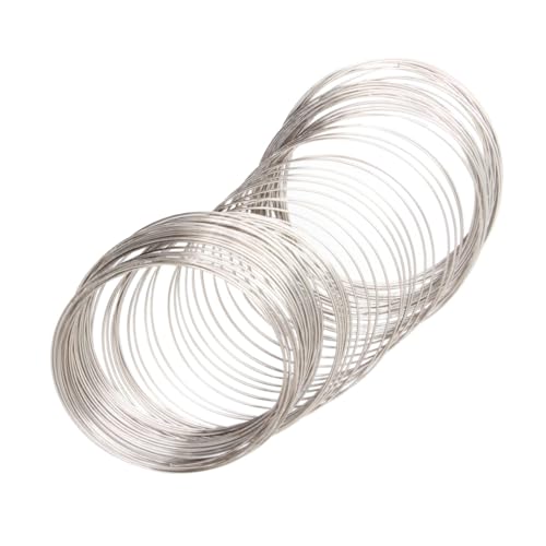 GALPADA Edelstahl Schmuckdraht Bangle Wire Armband Ring DIY Material für Damen Mädchen Silberfarben Langlebig Leicht Tragbar Klassische Handwerkszubehör von GALPADA