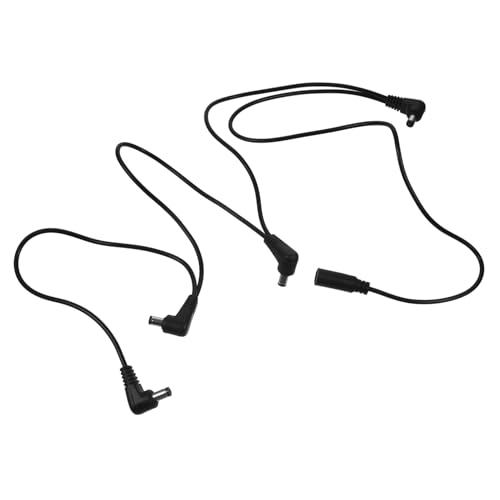 GALPADA Effector Power Supply Kabel Anschluss Schwarz Langlebiges Stromversorgungskabel Gitarre Effektpedal Leichtes Design Stabile Verbindung für Musiker von GALPADA