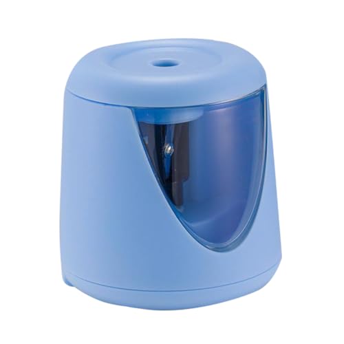 GALPADA Elektrischer Automatischer Bleistiftspitzer Tragbarer Anspitzer Schnelles Schärfen Kinderfreundliches Design für Schule Büro und Zuhause Batterielos Blau von GALPADA