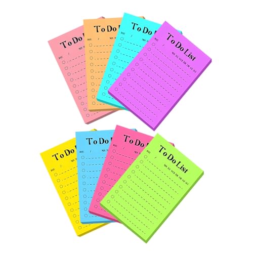 GALPADA Fluoreszierende Selbstklebende Memo Pads Zerreißbare Notizaufkleber mit Stark Haftender Oberfläche Tragbare To Do Listen für Schule Büro Haushalt Vielseitige Planer und GALPADA Fluoreszierende Selbstklebende Memo Pads Zerreißbare Notizaufkleber mit Stark Haftender Oberfläche Tragbare To Do Listen für Schule Büro Haushalt Vielseitige Planer und von GALPADA
