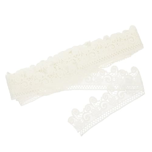 GALPADA Französisches Spitzenband Weiß Besticktes Spitzenband für Vorhänge Kleidung Hochzeiten DIY Nähen Robustes Weiches Textilband mit Feiner Verarbeitung Vielseitig Einsetzbar für von GALPADA