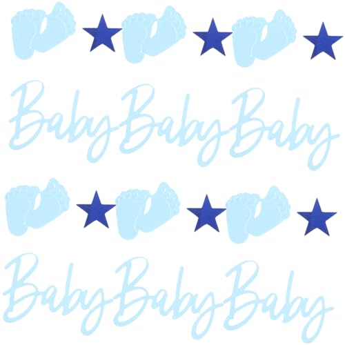 GALPADA Fußabdruck Konfetti Gender Reveal Tischdeko Mädchen Junge Geburtstagsfeier Babyparty Festliches Konfetti für Shower und Taufe Partydekoration von GALPADA
