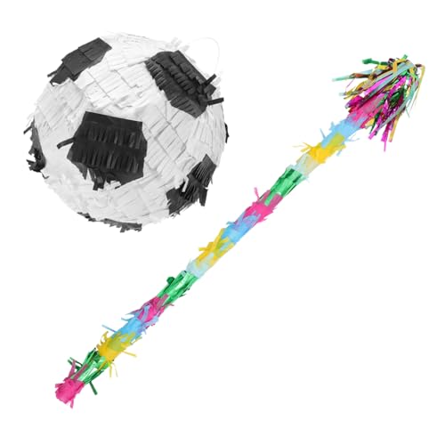 GALPADA Fußball Pinata Teilig mit Pinata Schläger Stabile Party Deko Traditionell Mexikanische Fiesta für Kindergeburtstag und Geburtstagsfeier Kreative Fußballform GALPADA Fußball Pinata Teilig mit Pinata Schläger Stabile Party Deko Traditionell Mexikanische Fiesta für Kindergeburtstag und Geburtstagsfeier Kreative Fußballform von GALPADA