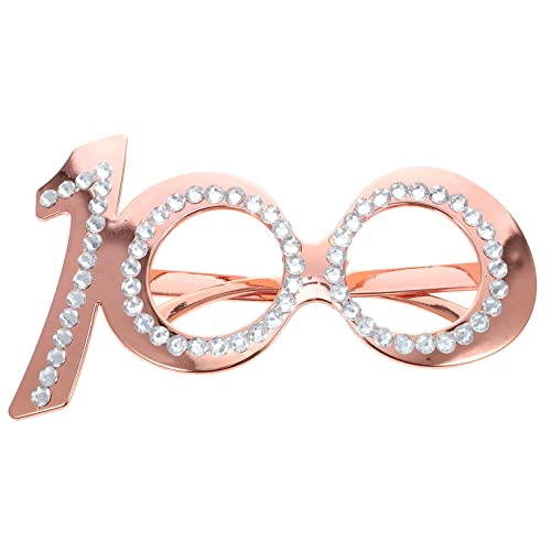 GALPADA Geburtstagsbrille Papierbrille Party LED Partybrille Geburtstagszubehör Strassbesatz Brillen Foto Festival 100 Geburtstagsdeko Partydeko Kunststoff Roségold GALPADA Geburtstagsbrille Papierbrille Party LED Partybrille Geburtstagszubehör Strassbesatz Brillen Foto Festival 100 Geburtstagsdeko Partydeko Kunststoff Roségold von GALPADA