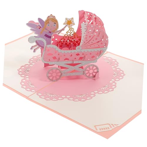 GALPADA Geburtstagskarte mit Kinderwagen Klappkarte aus Papierboard Besondere Babykarte mit Zartem Farbdesign als Shower Grußkarte und zur Geburt GALPADA Geburtstagskarte mit Kinderwagen Klappkarte aus Papierboard Besondere Babykarte mit Zartem Farbdesign als Shower Grußkarte und zur Geburt von GALPADA