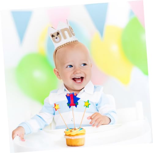 GALPADA Geburtstagskrone für Junge Mädchen Jahr Weiche Verstellbare Geburtstagsmütze mit Elastischem Band Sichere Passform Partyhut für Erste Geburtstagsparty Dekoration und Fotoshooting GALPADA Geburtstagskrone für Junge Mädchen Jahr Weiche Verstellbare Geburtstagsmütze mit Elastischem Band Sichere Passform Partyhut für Erste Geburtstagsparty Dekoration und Fotoshooting von GALPADA