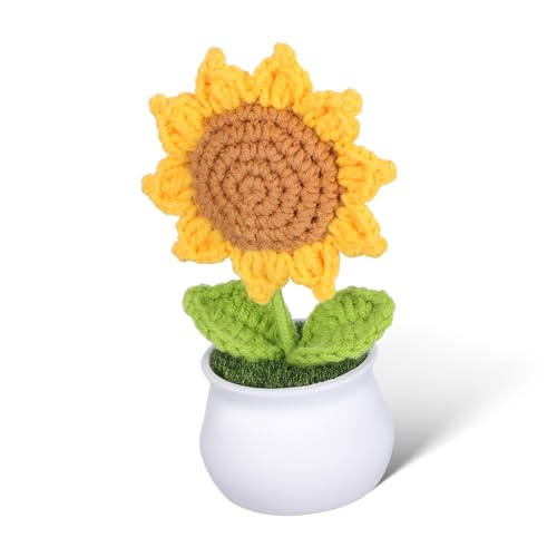 GALPADA Gehäkelte Sonnenblumen Im Topf Strickblumen Armaturenbrett Dekorationen Gestrickte Topfpflanzen Gestrickte Sonnenblumen Strickblumen Häkelblumen Fürs Büro Sonnenblumen GALPADA Gehäkelte Sonnenblumen Im Topf Strickblumen Armaturenbrett Dekorationen Gestrickte Topfpflanzen Gestrickte Sonnenblumen Strickblumen Häkelblumen Fürs Büro Sonnenblumen von GALPADA
