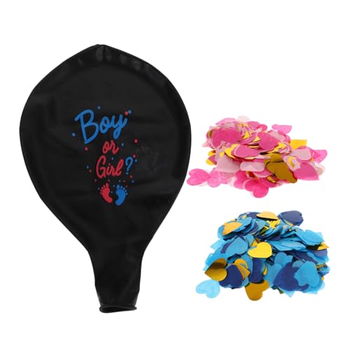 GALPADA Gender Reveal Ballon mit Rosa und Blauer Herzkonfetti Latex Geschlechtsverkündungsballons für Shower Schwangerschaft Ankündigung Große Helium Luftballons für Mädchen oder Jungen von GALPADA