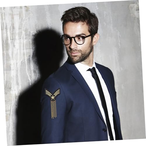 GALPADA Gentlemen Epaulet Schulterklappe mit Quasten Mehrlagiges Britisches Design Dekoratives Schulterabzeichen mit Anstecknadel für Kostüme und Uniformen von GALPADA