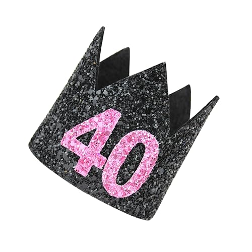 GALPADA Glitzerhut Neuheit Hüte Partyhüte Aus Metall Erwachsenenparty Alles Zum Geburtstag Banner Geburtstag Hüte Alles Zum Geburtstag Dekorationen Krone Geburtstagskappe von GALPADA