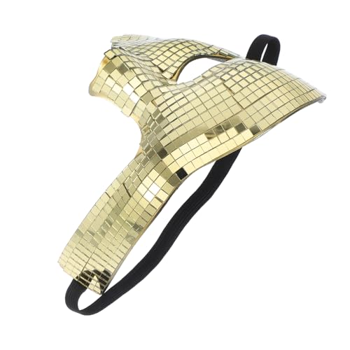 GALPADA Glitzernde Halbgesichts Maske mit Spiegelndem Leichte Atmungsaktive Disco Maske für Halloween Karneval Maskenball und Geburtstagsfeiern Unisex Vielseitig Kombinierbar von GALPADA