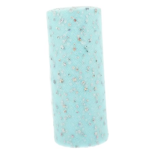 GALPADA Glitzernder Tüllstoff Rolle Netzmaterial für DIY Dekoration Geschenkverpackung Blumensträuße Pettiskirts Party Tischdeko Basteln Zubehör Blau von GALPADA