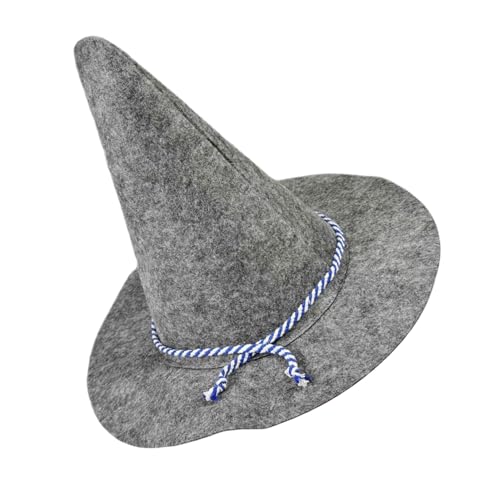 GALPADA Grauer Filz Hexenhut für Halloween Scarecrow Kostüm Vielseitiger Cosplay Zauberer Hut Bequemes Party-accessoire für Hexe Zauberer und Dämon Verkleidung GALPADA Grauer Filz Hexenhut für Halloween Scarecrow Kostüm Vielseitiger Cosplay Zauberer Hut Bequemes Party-accessoire für Hexe Zauberer und Dämon Verkleidung von GALPADA