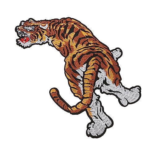 GALPADA Großer Tiger Stickerei Applikation Patch zum Annähen Dekorativer Animal Sewing Patch für Kleidung Taschen DIY Stoffapplikation Chinesisches Design für Vielseitige Textilien GALPADA Großer Tiger Stickerei Applikation Patch zum Annähen Dekorativer Animal Sewing Patch für Kleidung Taschen DIY Stoffapplikation Chinesisches Design für Vielseitige Textilien von GALPADA