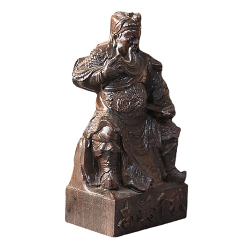 GALPADA Guan Gong Holzschnitzerei Holzfigur Feng Shui Ornament für Wohnzimmer Büro Dekoration für Wohlstand und Glück GALPADA Guan Gong Holzschnitzerei Holzfigur Feng Shui Ornament für Wohnzimmer Büro Dekoration für Wohlstand und Glück von GALPADA