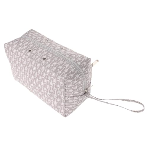 GALPADA Häkel Organizer Tasche mit Reißverschluss Graue Aufbewahrungstasche für Strickutensilien Langlebig und Praktisch für Häkeln und Stricken von GALPADA