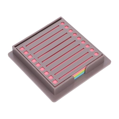 GALPADA Haftnotiz Spender mit Schablone Organizer für Notizen und Zeichnungen Kompakte Box Haftnotizen Farben von GALPADA