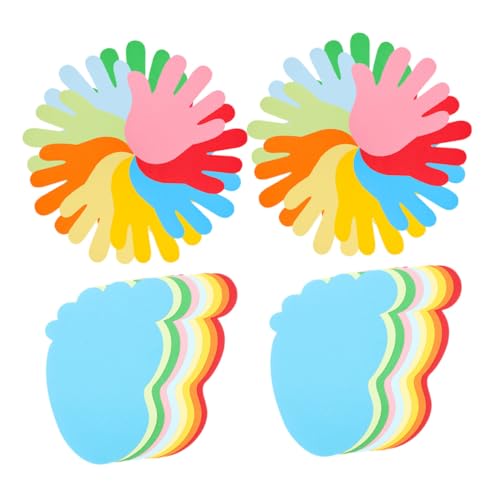GALPADA Handgemachte Bunte Papier Fuß und Hand Ausschnitte Zarte Wanddekoration für Kindergarten Büro Klassenzimmer Teiliges für Kreative Party und Raumgestaltung GALPADA Handgemachte Bunte Papier Fuß und Hand Ausschnitte Zarte Wanddekoration für Kindergarten Büro Klassenzimmer Teiliges für Kreative Party und Raumgestaltung von GALPADA