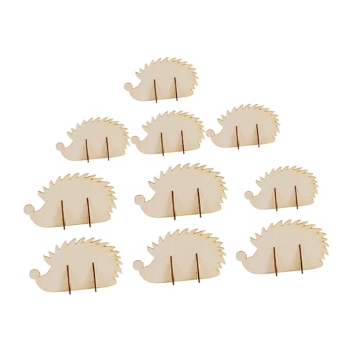 GALPADA Hedgehog Holzscheiben Teilig Natürliche DIY Holzfiguren Basteln Leichte Blanke Holzscheiben mit Igel Motiv Langlebige Holzstücke für Kreative Gartendeko und Individuelle von GALPADA