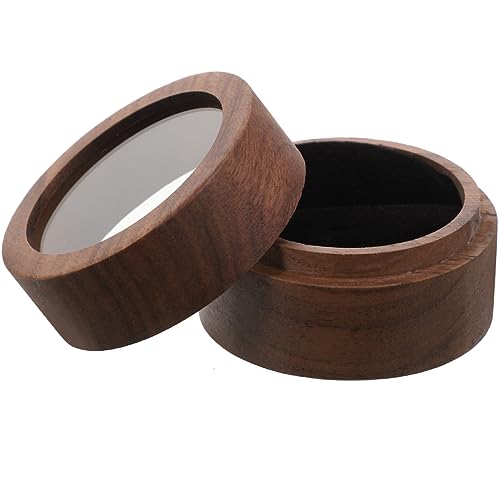 GALPADA Hochwertige Holz Ringbox für Verlobungsringe Runde Schmuckschatulle mit Fenster für Hochzeit Verlobung und Besondere Anlässe GALPADA Hochwertige Holz Ringbox für Verlobungsringe Runde Schmuckschatulle mit Fenster für Hochzeit Verlobung und Besondere Anlässe von GALPADA