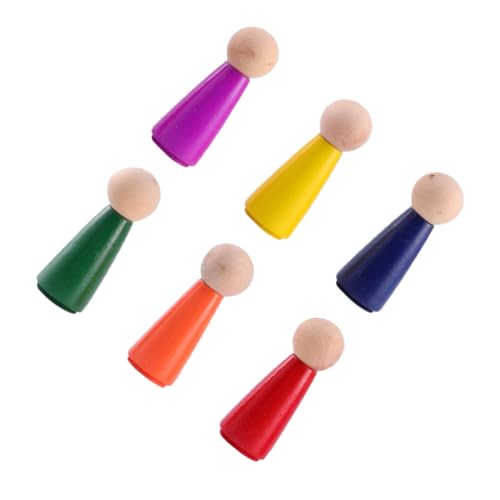 GALPADA Holz Peg Figuren Teilig Bunt DIY Bastelset Handbemalt Holzfiguren Kit Pädagogisch Sicher für Kreative Holzpuppen Dekoration GALPADA Holz Peg Figuren Teilig Bunt DIY Bastelset Handbemalt Holzfiguren Kit Pädagogisch Sicher für Kreative Holzpuppen Dekoration von GALPADA