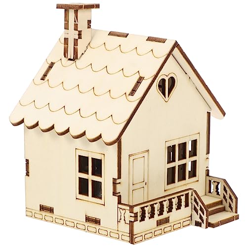 GALPADA Holz Spieluhr im Hausdesign DIY Musikbox für Dekorative Handkurbel Spieluhr als Raumdekoration von GALPADA
