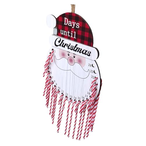 GALPADA Holz Weihnachtsmann Hängender Adventskalender mit Zuckerstangen Design Weihnachtsdeko zum Aufhängen Ästhetische Countdown Dekoration für Tür und Wand Festlicher Weihnachtsbaustein GALPADA Holz Weihnachtsmann Hängender Adventskalender mit Zuckerstangen Design Weihnachtsdeko zum Aufhängen Ästhetische Countdown Dekoration für Tür und Wand Festlicher Weihnachtsbaustein von GALPADA