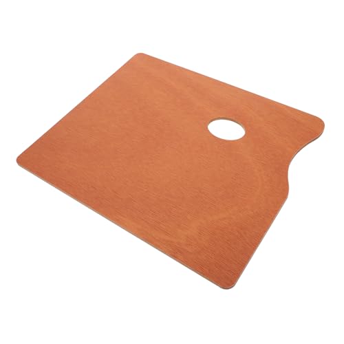 GALPADA Holzpalette aus Robustem Holz mit Großflächiger Mischfläche Leicht zu Reinigen für Ölfarben Inklusive Daumenloch für Komfortables Malen und Vielseitige Farbmischpalette von GALPADA