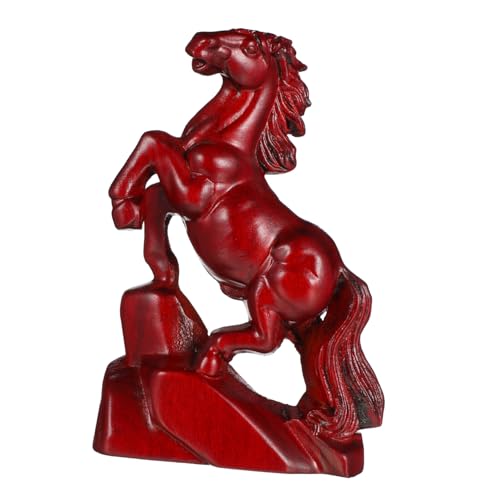 GALPADA Holzpferdefigur Handgeschnitzt Als Dekoratives Tierornament Für Tisch Oder Regal Im Zuhause Oder Garten Robuste Holzfigur GALPADA Holzpferdefigur Handgeschnitzt Als Dekoratives Tierornament Für Tisch Oder Regal Im Zuhause Oder Garten Robuste Holzfigur von GALPADA