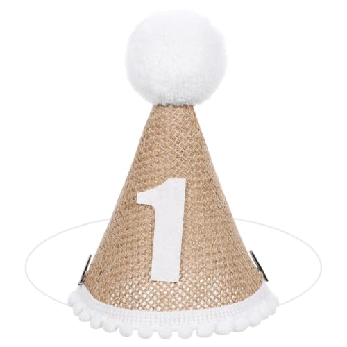 GALPADA Hut Zum 1. Geburtstag Leinen Baby-Geburtstagshut Kegelhut Für Kleinkinder Erster Geburtstag Kegelhut Mit Pom-Topper Kindergeburtstagsfeier-Dekoration Für GALPADA Hut Zum 1. Geburtstag Leinen Baby-Geburtstagshut Kegelhut Für Kleinkinder Erster Geburtstag Kegelhut Mit Pom-Topper Kindergeburtstagsfeier-Dekoration Für von GALPADA