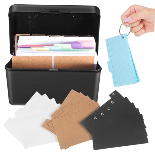 GALPADA Indexkarten Aufbewahrungsbox mit Ringbindung Bunte Linierten Karteikarten Doppelseitig Beschreibbar Großer Stauraum für Lernkarten und Notizen für Büro und Schule GALPADA Indexkarten Aufbewahrungsbox mit Ringbindung Bunte Linierten Karteikarten Doppelseitig Beschreibbar Großer Stauraum für Lernkarten und Notizen für Büro und Schule von GALPADA