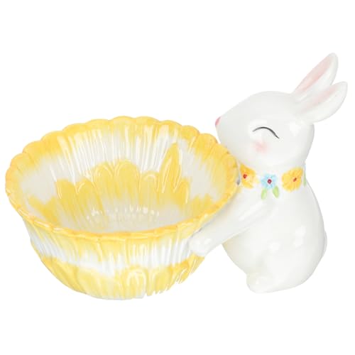 GALPADA Keramik Hase Osterkorb Dekoration Verarbeitung Realistische Details Tischdekoration Für Ostern Geschenkidee Für Desktop Garten Party GALPADA Keramik Hase Osterkorb Dekoration Verarbeitung Realistische Details Tischdekoration Für Ostern Geschenkidee Für Desktop Garten Party von GALPADA