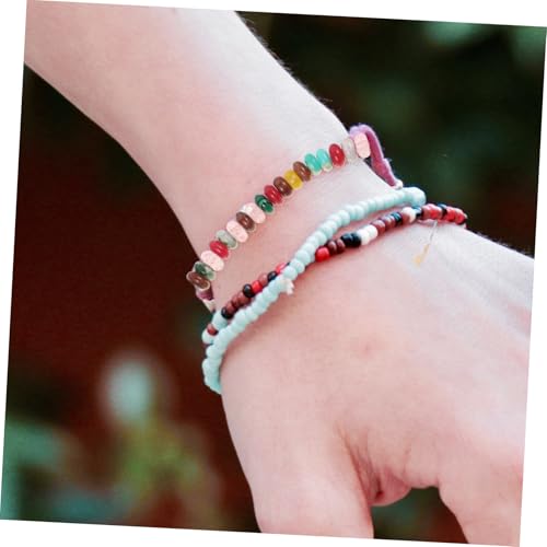 GALPADA Kleine Bunte Naturstein Perlen Lose Spacer Beads Glatte DIY Schmuck Zubehör für Armbänder Halsketten Ohrringe und Bastelarbeiten von GALPADA