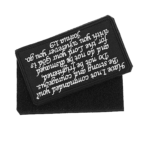 GALPADA Klett Patch mit Biblischem Spruch Selbstklebender Aufnäher für Kleidung Rucksäcke und DIY Projekte von GALPADA
