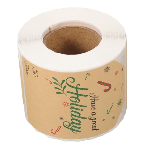 GALPADA Kraftpapier Weihnachtsaufkleber Selbstklebend Rechteckige Geschenkaufkleber mit Glatter Schreibfläche Praktische und Dekorative Geschenkbox Siegel für Festtagsgeschenke und GALPADA Kraftpapier Weihnachtsaufkleber Selbstklebend Rechteckige Geschenkaufkleber mit Glatter Schreibfläche Praktische und Dekorative Geschenkbox Siegel für Festtagsgeschenke und von GALPADA