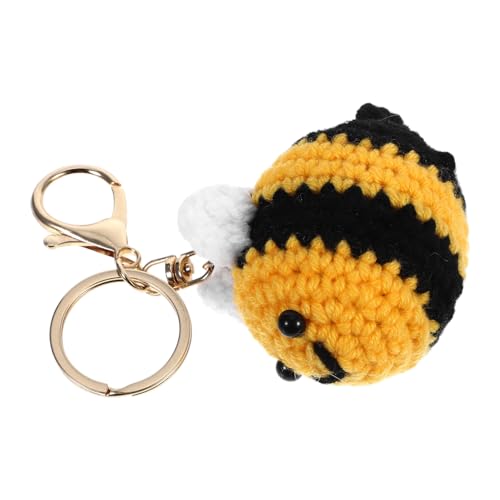 GALPADA Kreativer Kleiner Bienenanhänger Charms Anhänger Schlüsselanhänger Handgefertigter Häkelbienenschlüsselring Charm-geldbörsen-anhänger Strickbienenschlüsselkette Stricken Plüsch GALPADA Kreativer Kleiner Bienenanhänger Charms Anhänger Schlüsselanhänger Handgefertigter Häkelbienenschlüsselring Charm-geldbörsen-anhänger Strickbienenschlüsselkette Stricken Plüsch von GALPADA