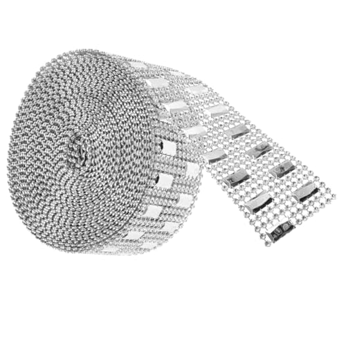 GALPADA Kristall Strassband Silber Doppelte Reihen Leicht Zuschneidbar Vielseitig für Stoff Leder Auto Handy Festliche Dekoration Langlebiges Sicheres Material GALPADA Kristall Strassband Silber Doppelte Reihen Leicht Zuschneidbar Vielseitig für Stoff Leder Auto Handy Festliche Dekoration Langlebiges Sicheres Material von GALPADA