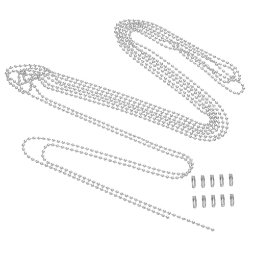 GALPADA Kugelkette Durchmesser mit Steckverbinder Verstellbare Perlenkette für Schlüsselanhänger Hundemarken DIY Schmuckherstellung von GALPADA