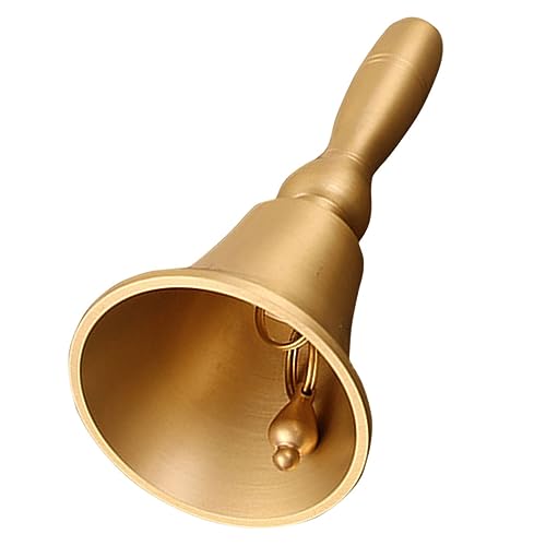 GALPADA Kupfer Handglocke mit Ergonomischem Griff Klarer Klang Rostfrei Vielseitig als Serviceglocke für Hotel Restaurant Schule und Senioren Geeignet Retro Design Langlebig und von GALPADA