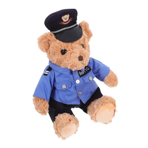 GALPADA Kuscheliges Polizei bären Kuscheltier Plüschstoff Sanft Gefüllt Warm Geschenk für Mädchen Neugeborene von GALPADA
