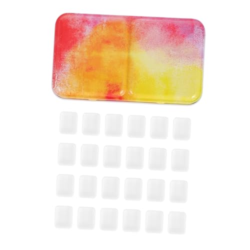 GALPADA Leere Aquarellkasten Metallbox mit Deckel Fächer Leichte Tragbare Farbkasten Palette für Künstler und Reisemalsets zum Individuellen Befüllen und Farbmischen von GALPADA