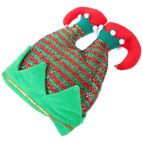 GALPADA Lustige Weihnachtsmütze mit Umgedrehten Santa Hosen Weicher Stoff Bequemes Futter für Weihnachts und Kostümpartys Auffälliges Party Accessoire für Erwachsene von GALPADA