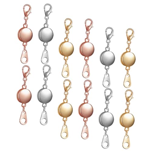GALPADA Magnetverschluss Schmuck Rundes Magnetisches Verschluss für Halsketten Armbänder DIY Schmuckverbinder Legierung Farbbeständig Praktisch von GALPADA