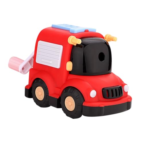 GALPADA Manueller Bleistiftspitzer Cartoon Auto Design Handkurbel Anspitzer für Schule Zuhause Büro Praktisch und Tragbar Rot von GALPADA
