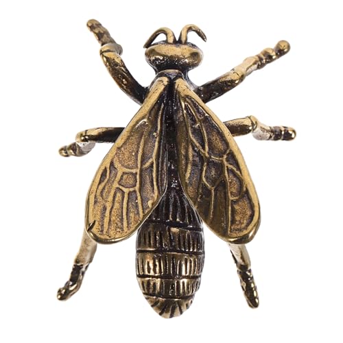 GALPADA Messing Bienenfigur Einzigartiges Schreibtischornament für Stilvolle Innendekoration Langlebig und Detailreich Gestaltet als für Persönliche Sammlung von GALPADA