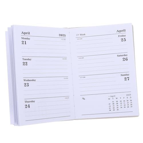 GALPADA Mini Notizbuch Tagesplaner für Büro Zuhause Multifunktionales Notizheft PU für Tägliche Planung Tagebuch Reisen Handlich Leicht von GALPADA