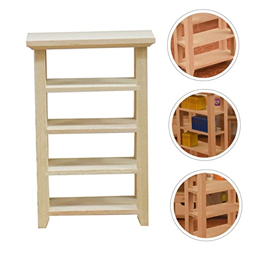 GALPADA Miniatur Bücherregal aus Holz Modell Langlebiges Mini Möbel für Puppenhaus Realistische Miniatur Dekoration Geeignet als Vintage Deko und Mini Kommode von GALPADA
