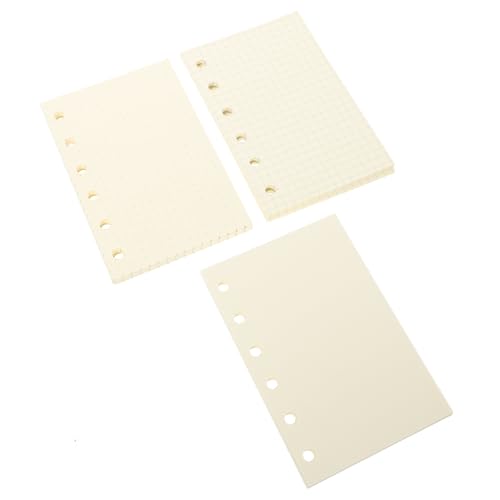 GALPADA Nachfüllpapier Kariert Blanko Ringbuch Nachfüllbar Notizbuch Einlagen für Planer Tagebuch Büro Schule von GALPADA