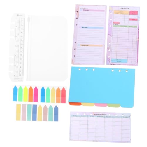 GALPADA Nachfüllpapier für Ringbuch Buntes Planer einlagen Monats Wochen Budgetplänen Liniertes Schreibpapier für Notizbücher und Tagebücher Vielseitig für Schule Büro und Alltag von GALPADA